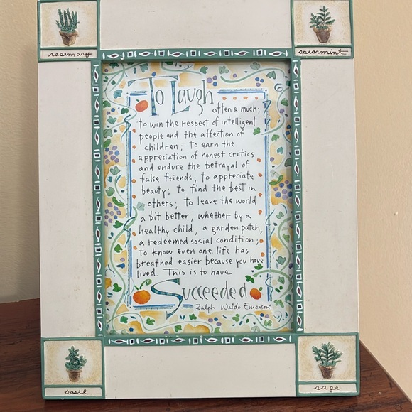 Ralph Waldo Emerson “ TO LAUGH….” POEM PLAQUE - Picture 1 of 11